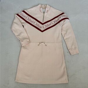 Chloe Cream and Red Casual Kids Dress